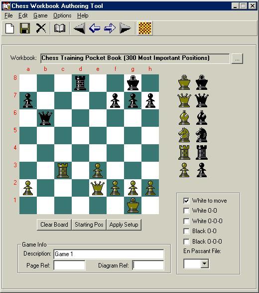 Chess Workbook Authoring Tool Screenshot